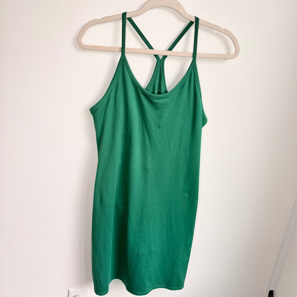 Kyodan Athletic Dress Medium Shorts Sporty Green Racerback Bra Activewear Mini